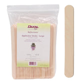 Dukal large wooden wax sticks with smooth handle for precise waxing sessions.