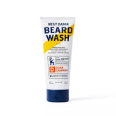 Duke Cannon Beard Wash bottle pour highlighting bold bourbon scent for daily grooming.