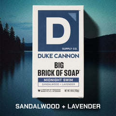 Sandalwood and lavender scent from Duke Cannon soap creates a refreshing masculine cleanse.