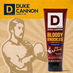 Duke Cannon Bloody Knuckles balm with lanolin formula delivers deep moisturization.