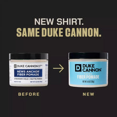 Hand applying Duke Cannon pomade demonstrates flexible hold without stiffness