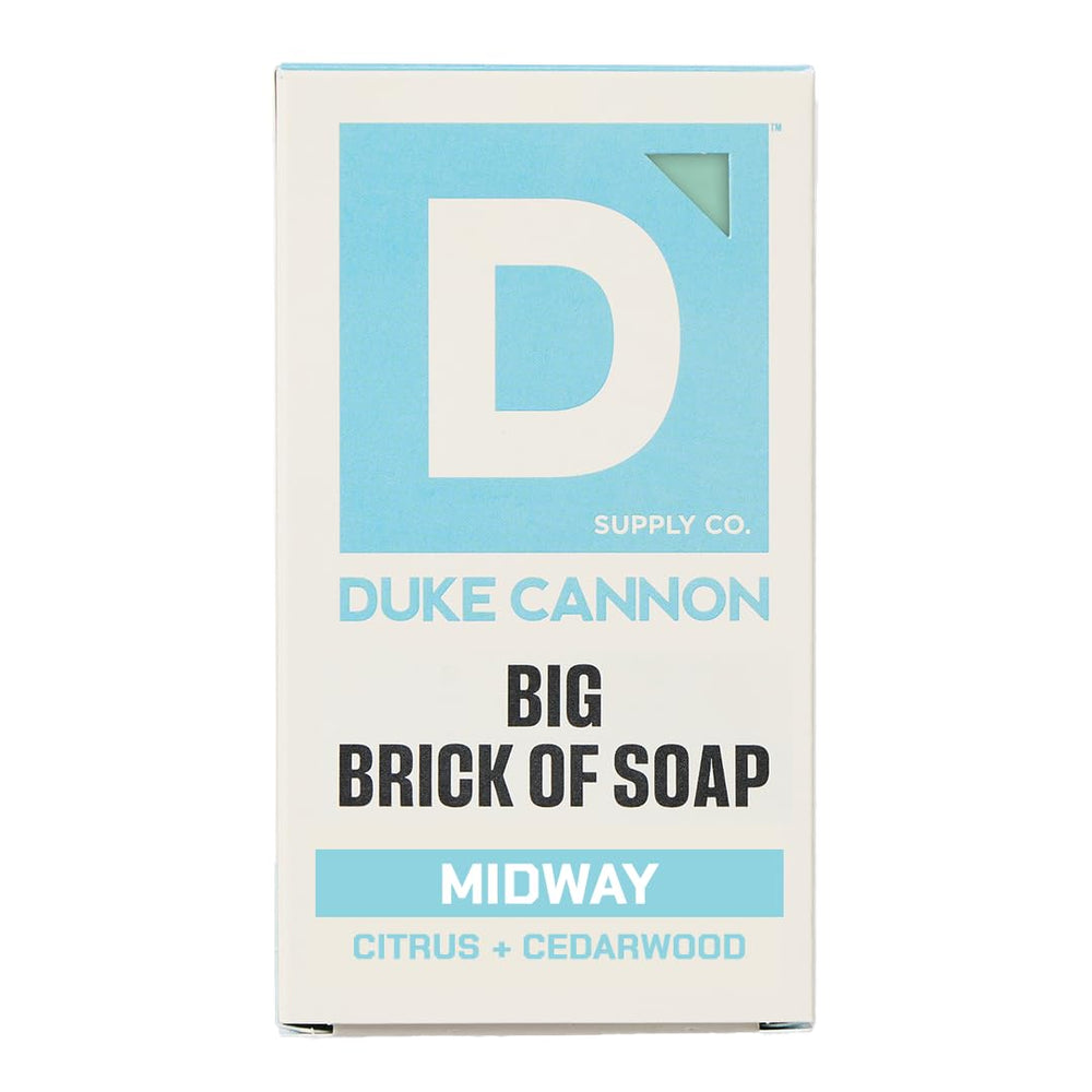Duke Cannon Midway bar soap front view with 10oz size for daily cleansing.