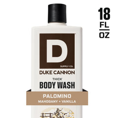 Palomino fragrance label close-up, showcasing rugged warmth mixed with fresh notes.