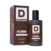 Duke Cannon Palomino bottle on a clean surface, refined aroma for everyday sophistication.