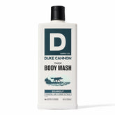 Duke Cannon Seawolf thick body wash bottle front shows bold scent and long-lasting lather.