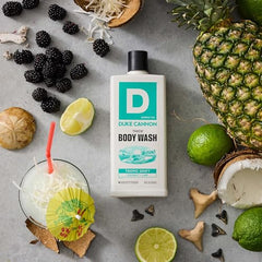 Duke Cannon Thick Tropic Drift lather highlights rich moisturizing bubbles for skin comfort.