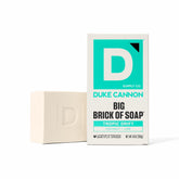 Duke Cannon Tropic Drift 10 oz bar soap delivers long-lasting cleansing.