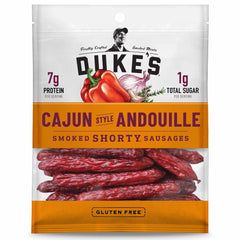 DUKE'S Pork Cajun Andouille Shorty Sausages pack delivers bold flavor for quick protein snacking.