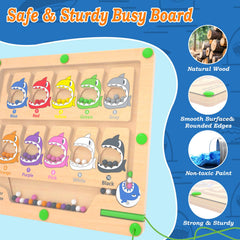 DUKVSG toddler-friendly puzzle board supports hand-eye coordination during playtime.