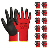 DULFINE safety gloves with PU coating on hand for enhanced grip during general tasks