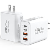 Duloch 40W 4-Port USB-C wall charger powering four devices