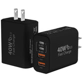 Duloch 40W 4-Port USB-C Charger powering multiple devices quickly
