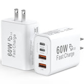 Duloch 60W USB-C charger block with four ports for fast charging.