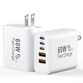 Duloch 60W USB-C wall charger shown from top view for efficient multi-device charging