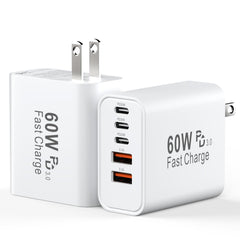 Duloch 60W USB-C wall charger shown from top view for efficient multi-device charging