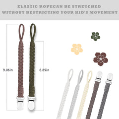 Duludulu pacifier clip with stainless steel clip for durable, rust-free use.