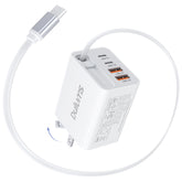 Dulums 40W retractable charger front view powers multiple devices