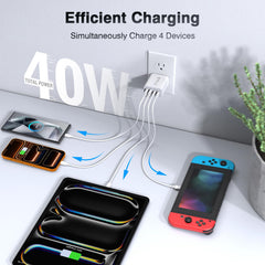 Dulums 40W USB-C Charger Cube with dual USB-C ports for fast multi-device charging.