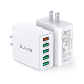 Dulums 50W USB wall charger block with five ports for simultaneous charging.