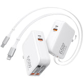 Dulums 65W fast charger wall plug powers laptops and devices quickly.