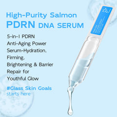 Dumie Salmon DNA Serum tubes showcase fresh, single-use packaging.