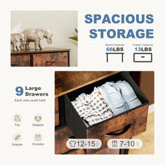 Anti-tipping design of DUMOS dresser enhances safety.