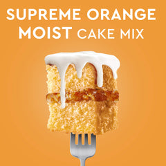 Duncan Hines Orange Supreme batter in a bowl for easy dessert making.