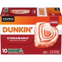 Dunkin Bakery Series Cinnamon Coffee Roll K-Cup pods on display for at-home café flavor.