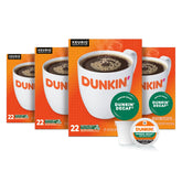 Dunkin decaf medium roast pods front pack for quick mornings.