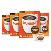 Dunkin Original Blend K-Cup pods in a boxed pack for quick mornings.
