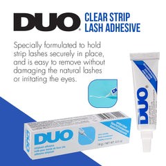 DUO Eyelash Glue applied to the lash band ensures precise placement.