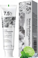 DUOYINTL toothpaste packaging shows 7.5% hydroxyapatite and brand