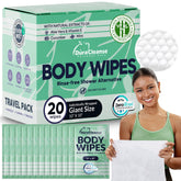 Dura Cleanse travel wipes pack shown for on-the-go freshness in a compact kit.