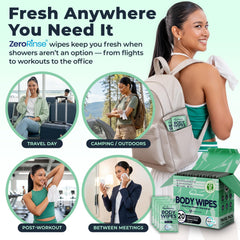 Dura Cleanse wipes with embossed texture for comfortable full-body cleansing.