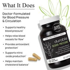 Durable Blood Pressure capsules pouring view; easy daily use for ongoing circulation support