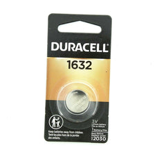 Duracell 1632 pack shot highlighting four lithium coin cells for remotes and calculators.