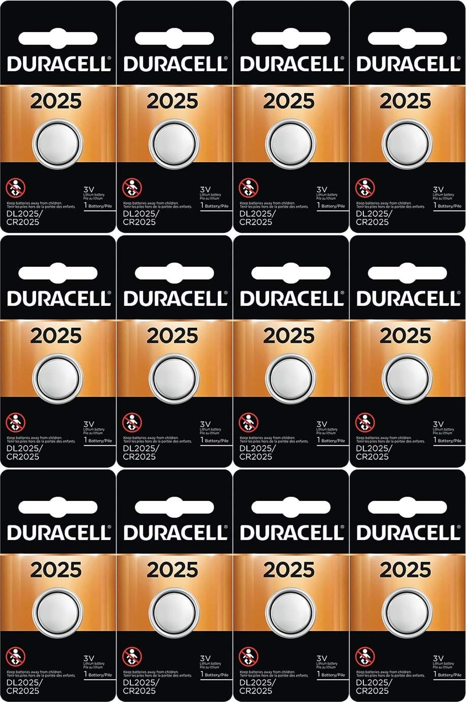 Duracell 2025 lithium coin cell powers small devices like watches and remotes.
