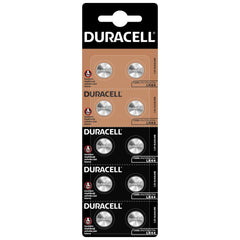 Duracell LR44 10-pack front view: reliable power for watches and calculators.