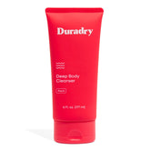 Duradry deodorizing body wash bottle promotes all-day odor control and clean skin.