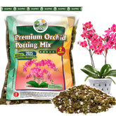 Duspro orchid potting mix bag demonstrates upgraded formula for healthier roots