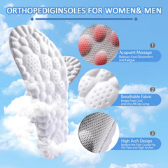 DWTWLE 4D Cloud Insoles arch support reduces foot fatigue.