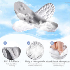 DWTWLE 4D Cloud Insoles breathable honeycomb keeps feet cool.