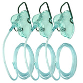 DWCHECK adult XL green oxygen mask with soft PVC for gentle contact
