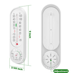 DWEPTU thermometer-hygrometer wall-mount for greenhouse and closet use.