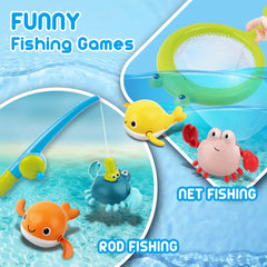 Dwi Dowellin wind-up sea creatures swim when released during bath time