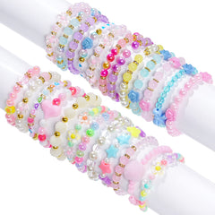 Dxhycc 24-piece bracelets pack offers variety for mix-and-match outfits.