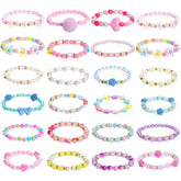 Dxhycc princess bracelet set in bright colors for playful wristwear.