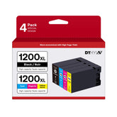 DYHYIN 1200XL black ink cartridge pack for Canon Maxify printers — reliable black text output.