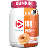 Dymatize ISO100 Dunkin Glazed Donut bottle, ideal post-workout protein