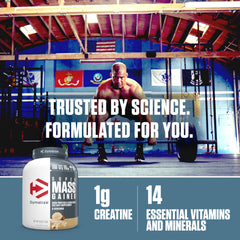 Dymatize Super Mass Gainer Fruity Pebbles shaker bottle ready-to-go shakes.